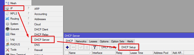 setting ip dhcp